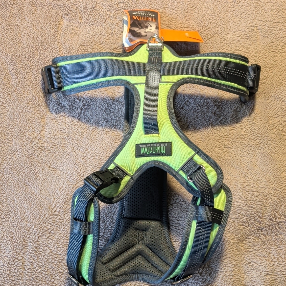 Neon Green Dog Harness